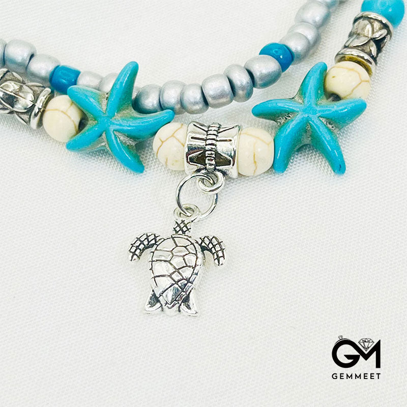 Turquoise Turtle Symbol Sea Turtle Bracelet Anklet