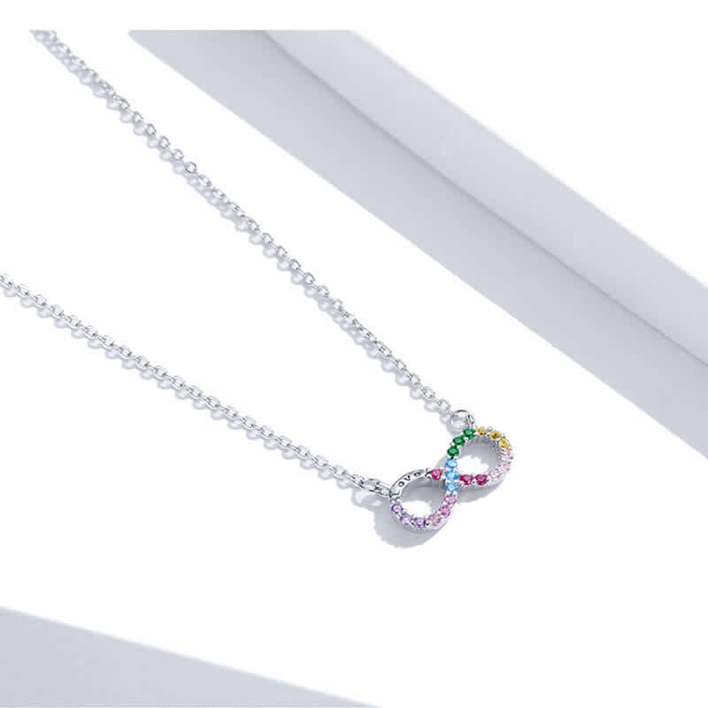 Women's Rainbow Infinity Sign Love Necklace