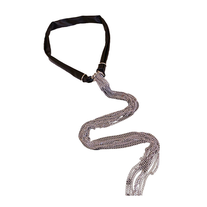 Leather Chain Temperament Long Necklace