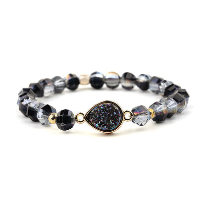 Specail Cut Bead Druzy Crystal Bracelet