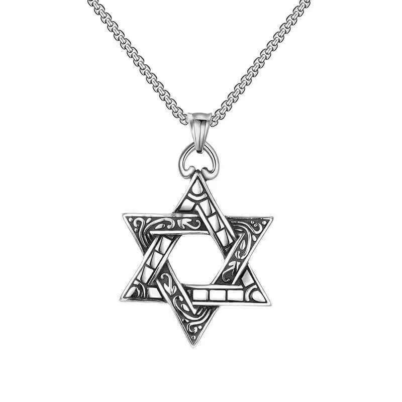 Vintage Double-sided Hexagram Punk Hipster Pendant