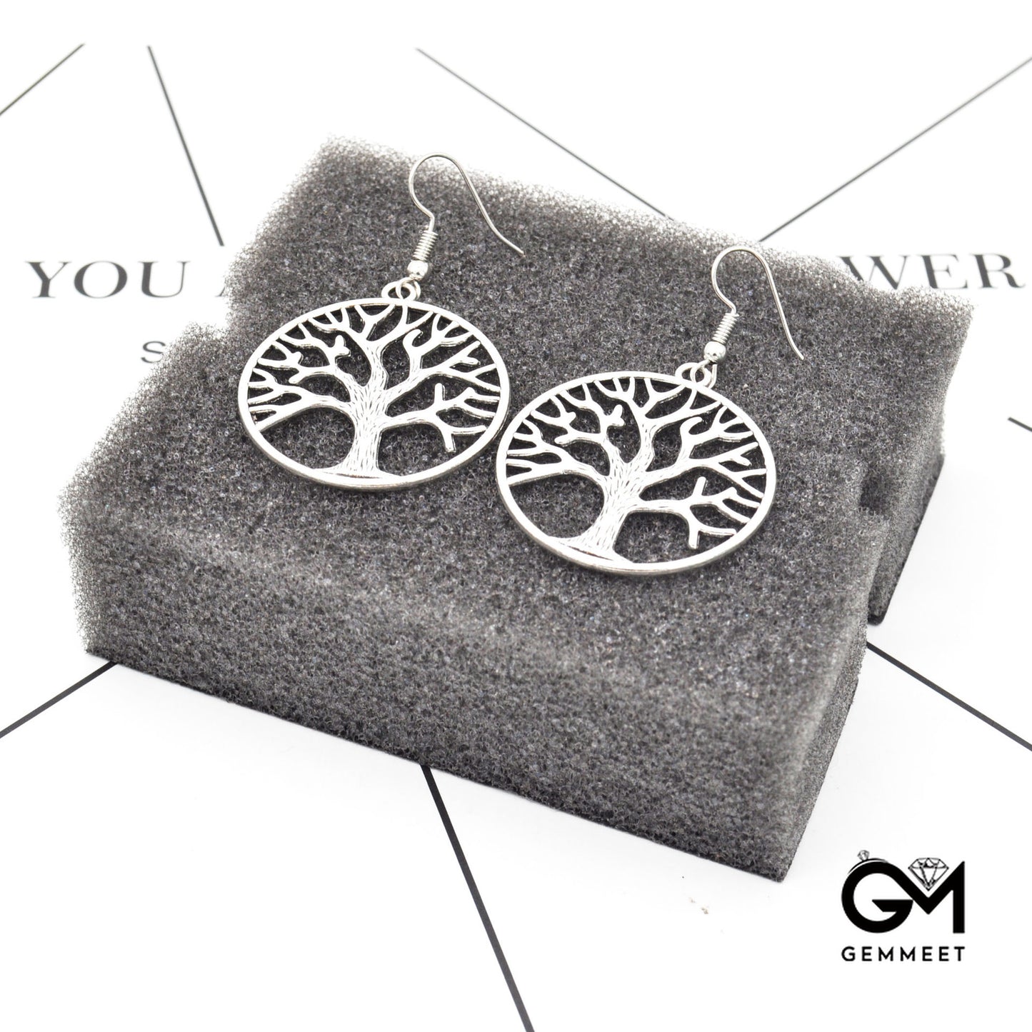 Wishing Tree Life Tree Hollow Earrings