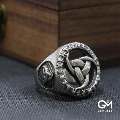 Vintage Viking Rune Nordic Totem Ring