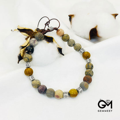 Simple Relieve Fatigue Jasper Bracelet