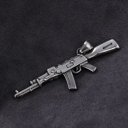 Machine Gun Shape Stainless Steel Pendant