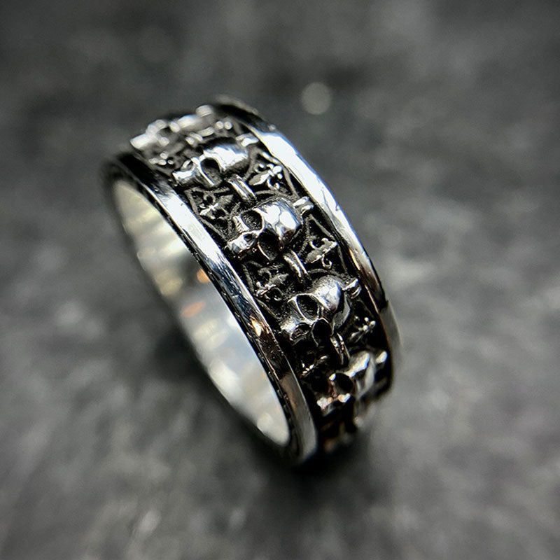 3D Skull Totem Punk Band Ring