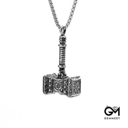 Vintage Viking Thor's Hammer Pendant Necklace