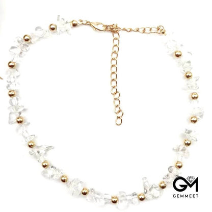 Crystal Beaded Macadam Choker Necklace