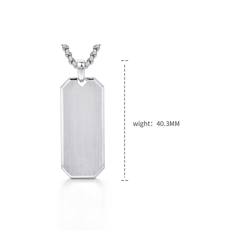 High Street Sterling Silver Rhomboid Pendants Necklace