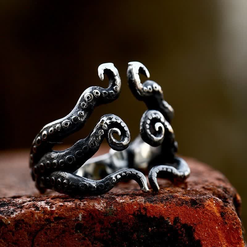 Men's Punk Octopus Tentacle Ring