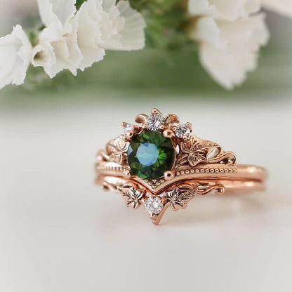 Alexandrite Emerald Natural Crystal Ring