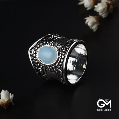 Bohemia Vintage Natural Moonstone Ring