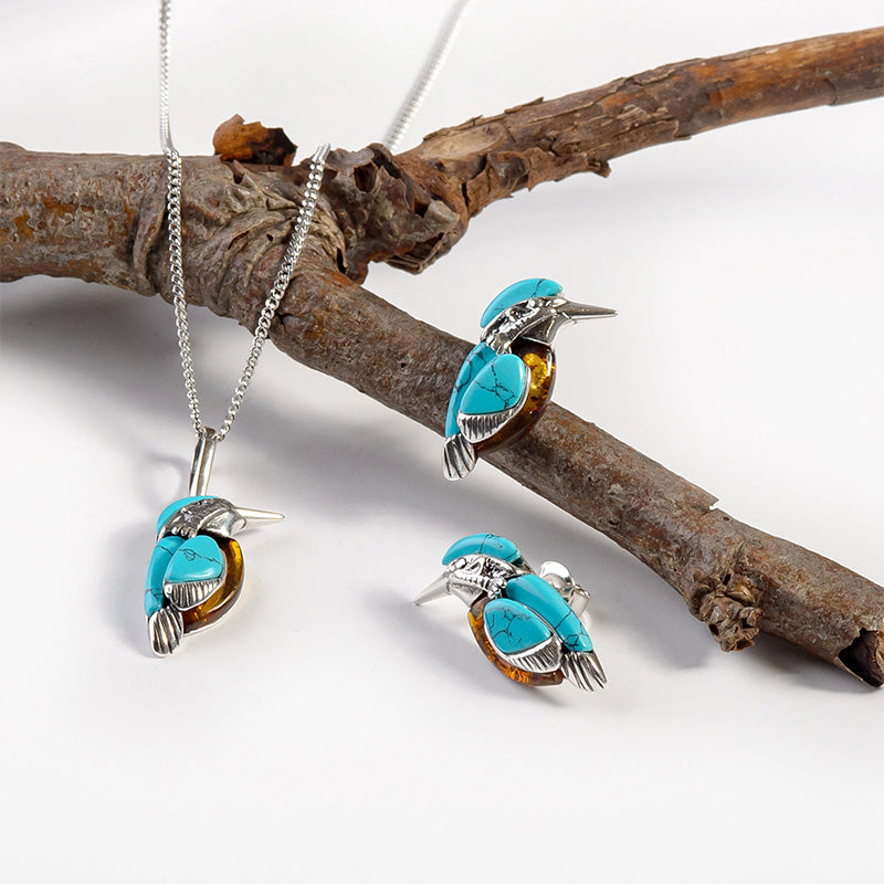 Turquoise Bird Necklace