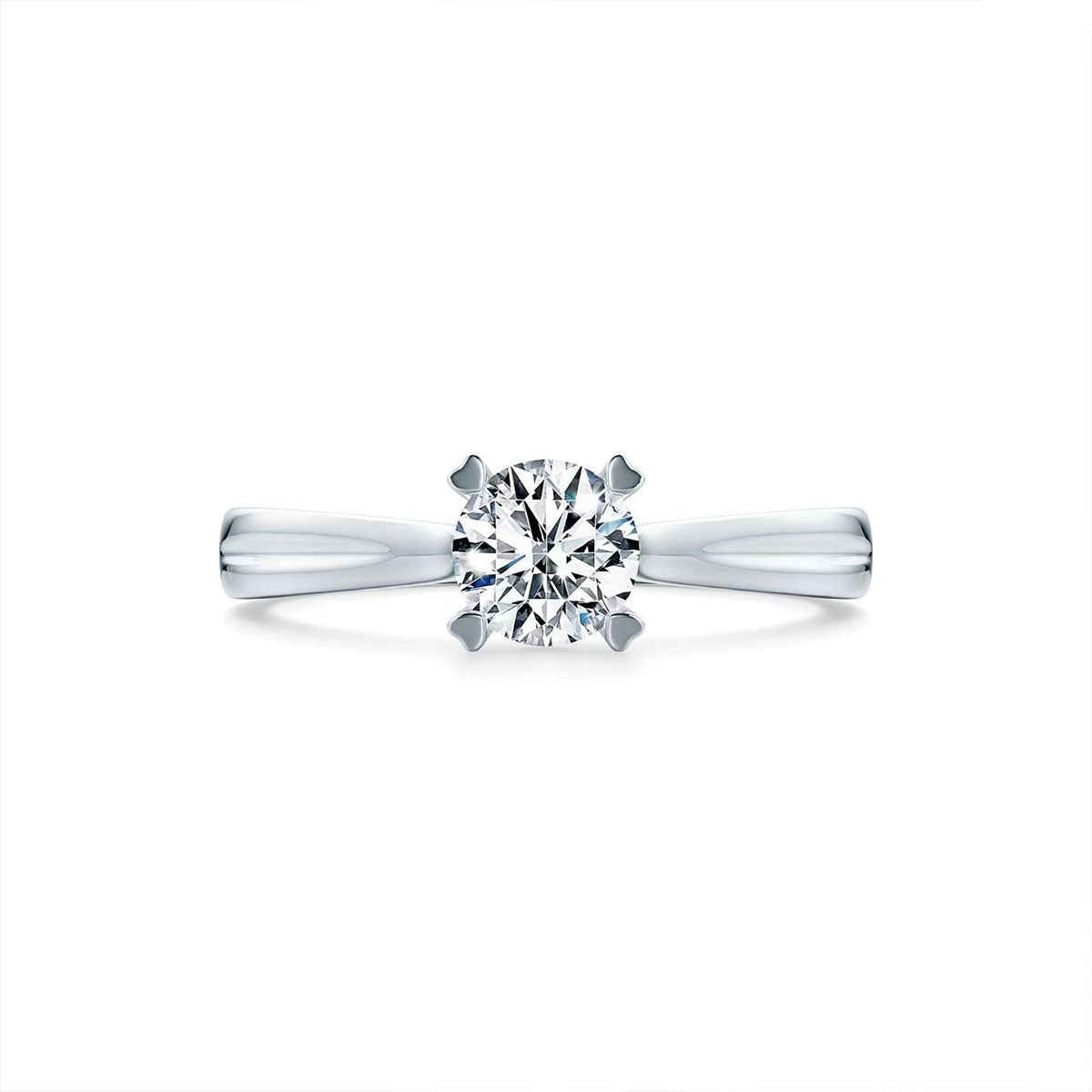 White Gold Classic Engagement Adjustable Moissanite Ring