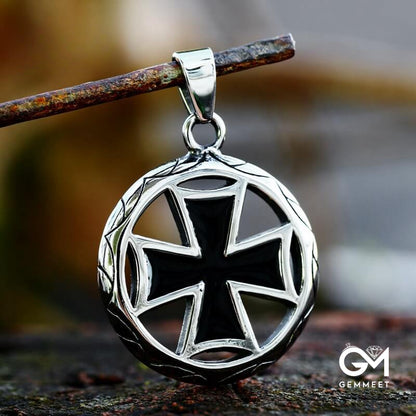 Stainless Steel Cross Drops Glue Hollow Pendant