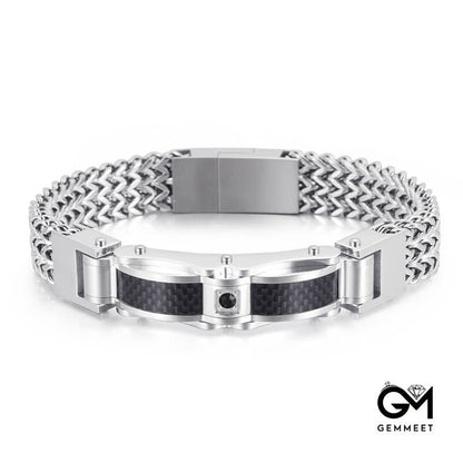 Stainless Steel Zircon Bracelet for Men