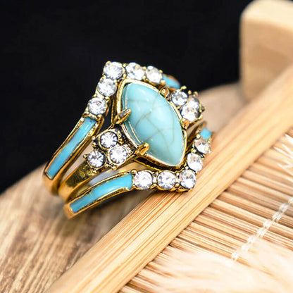 Turquoise Creative 3 - Piece Ring