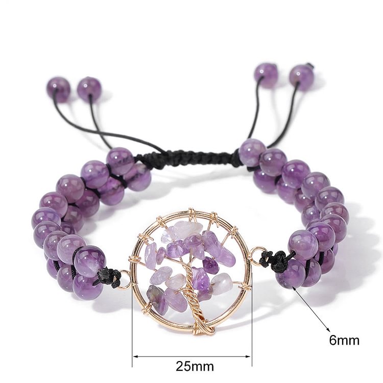 6mm Beads Double Braided Tree Of Life Bracelet