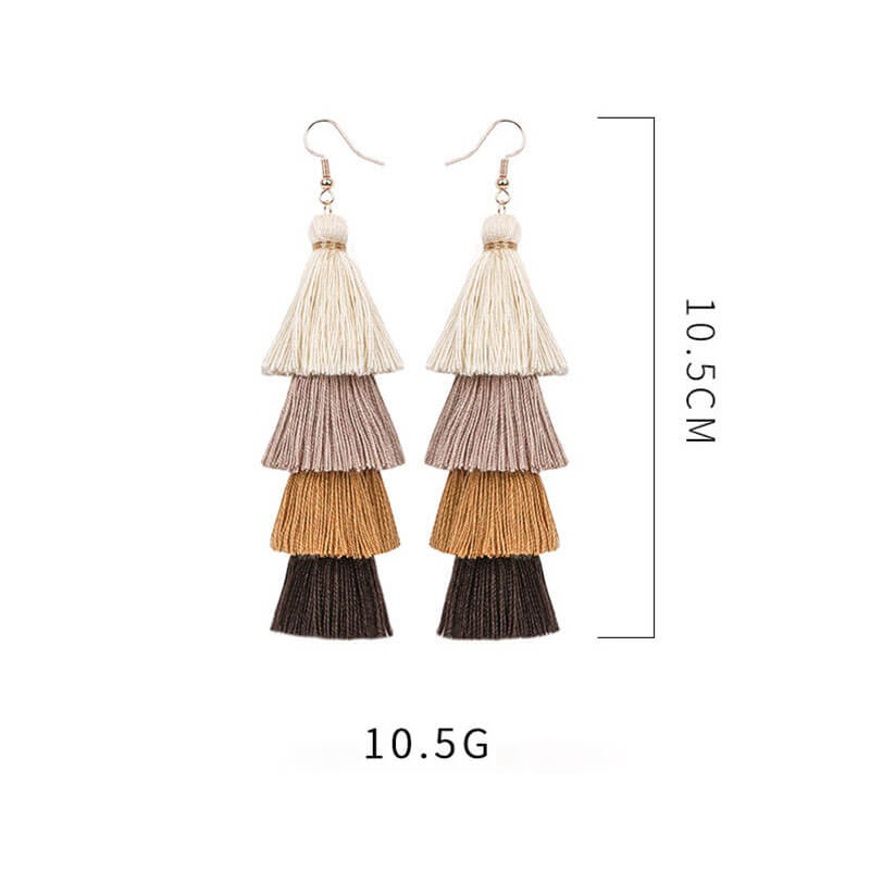 Hand-tasseled Retro Ethnic Style Long Bohemian Earrings