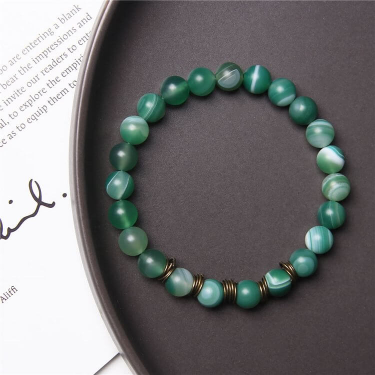 "Inner Peace" Men's Polished Natural Stone Bracelet