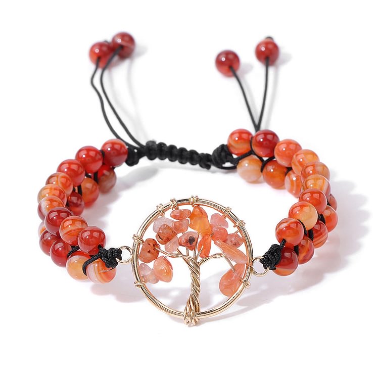 6mm Beads Double Braided Tree Of Life Bracelet