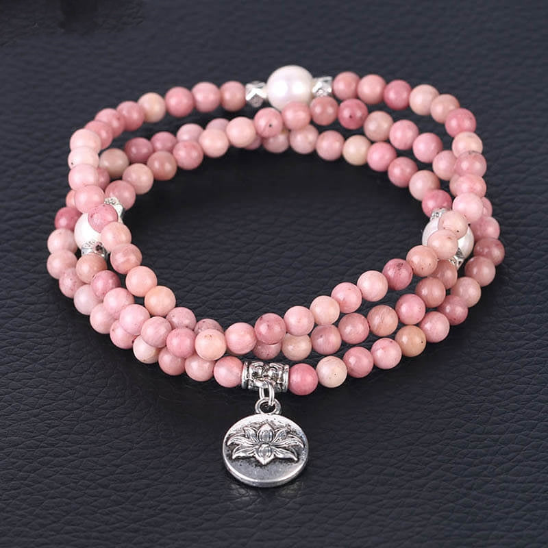 Pearl Rosary Lotus Bracelet