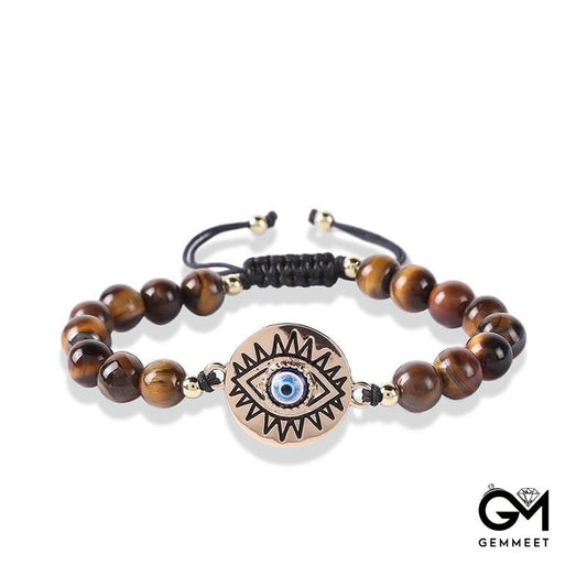 Creative Tiger Eye Evil Eye Protection Bracelet