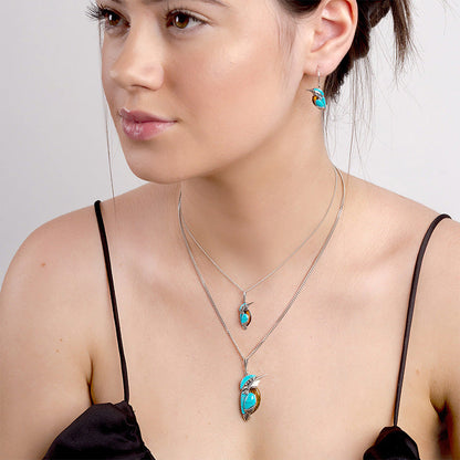 Turquoise Bird Necklace