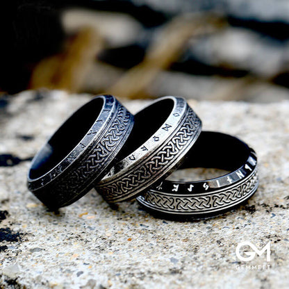 Vintage Viking Lettering Celtic Titanium Steel Ring