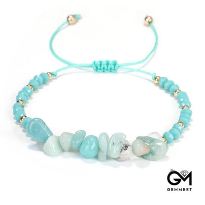 Bohemian Crystal Gravel String Bracelet