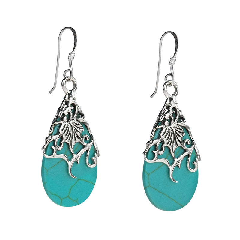 Malachite Turquoise Earrings