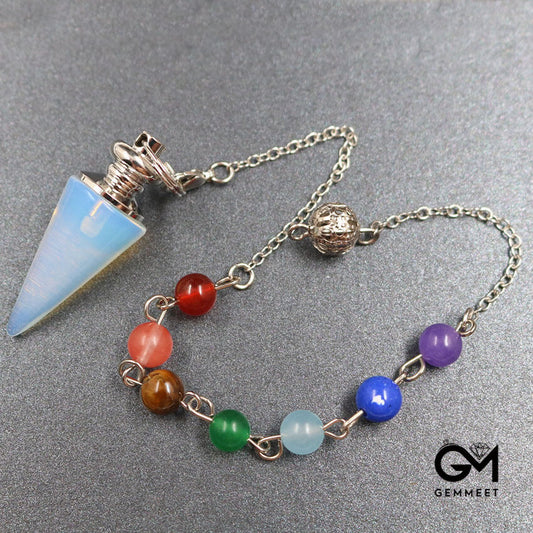 Chakra Healing Crystal Bullet Cone Pendant