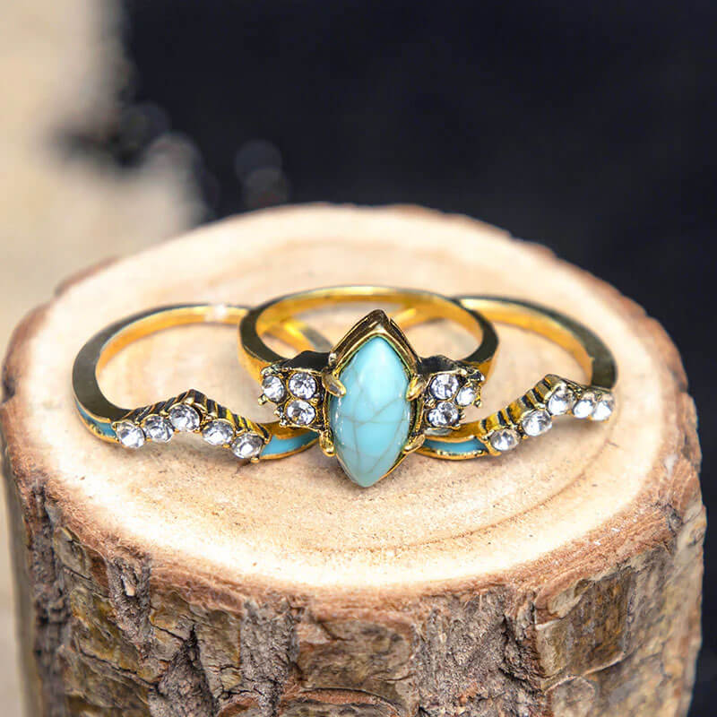 Turquoise Creative 3 - Piece Ring