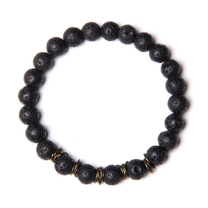 "Inner Peace" Men's Polished Natural Stone Bracelet