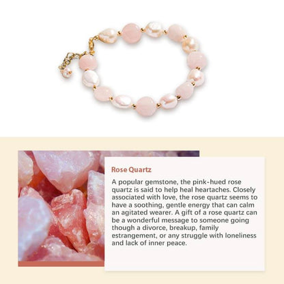 Natural Crystal Pearl Gemstone Bracelet