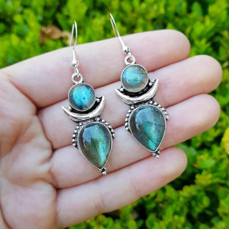 Vintage Moonstone Witch Earrings