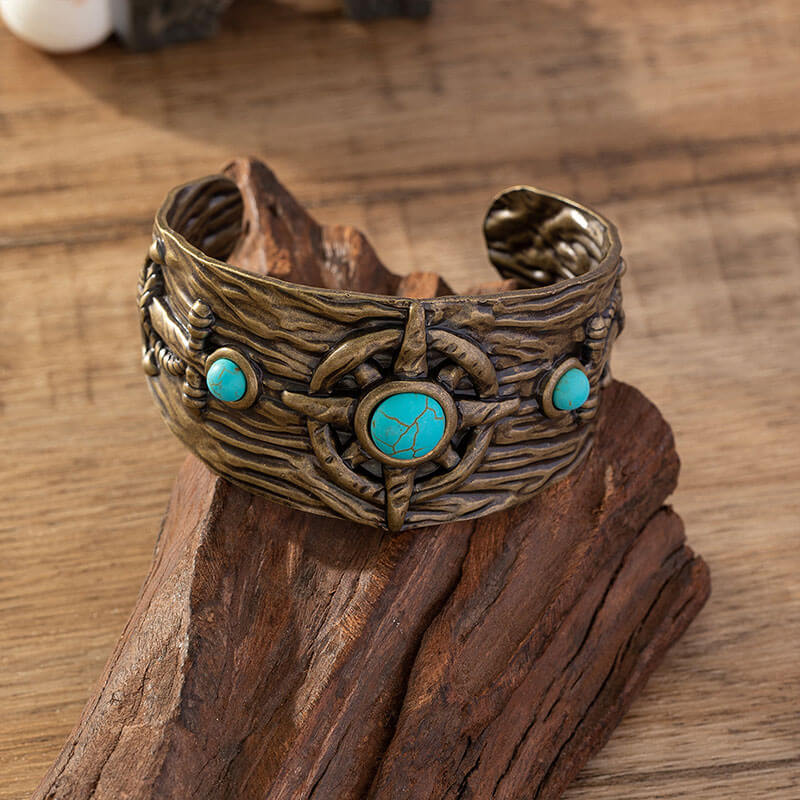 Textured Batpunk Vintage Ethnic Bracelet