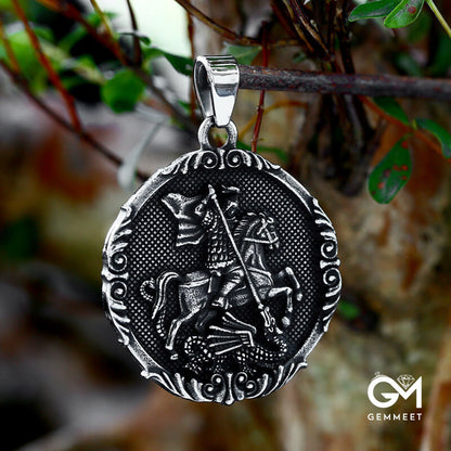 Stainless Steel Knight God of War Pendant for Men