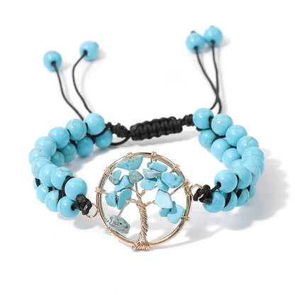 6mm Beads Double Braided Tree Of Life Bracelet