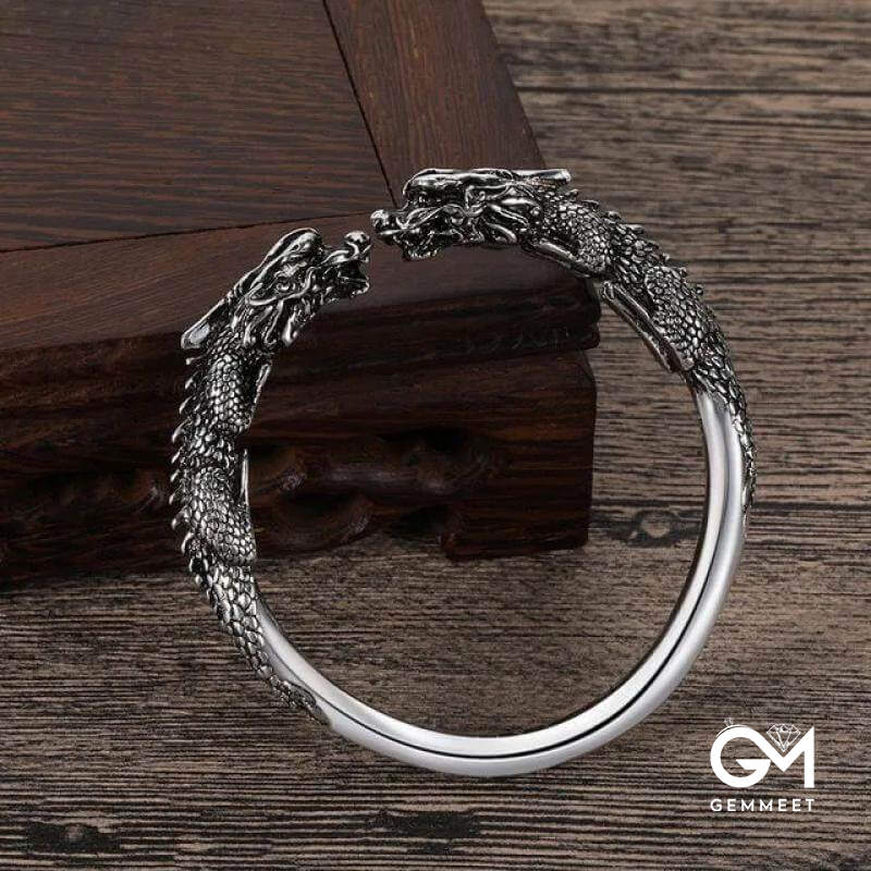 Ancient Dragon Open Adjustable Bracelet