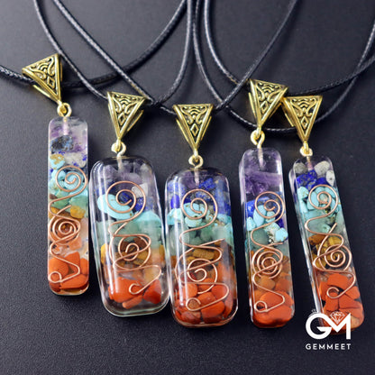 Colorful Stone Pendant Necklace