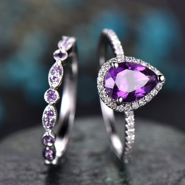 Amethyst Stacking Ring