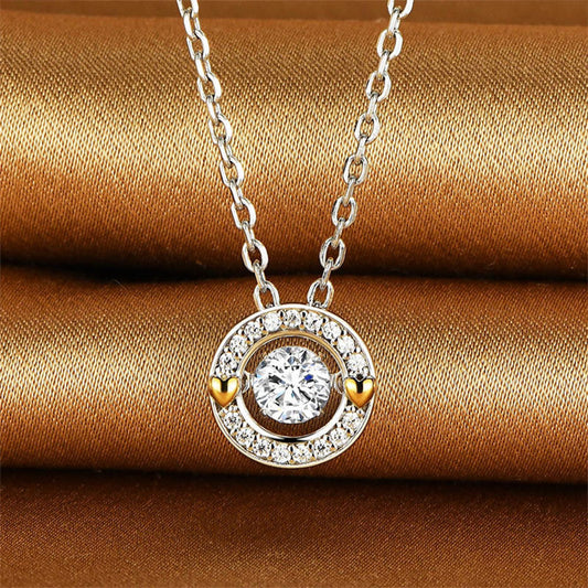 White Gold Timeless Classic Halo Pendants Chains