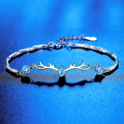 Aquamarine Gem Elk Shape KIARA Bracelet