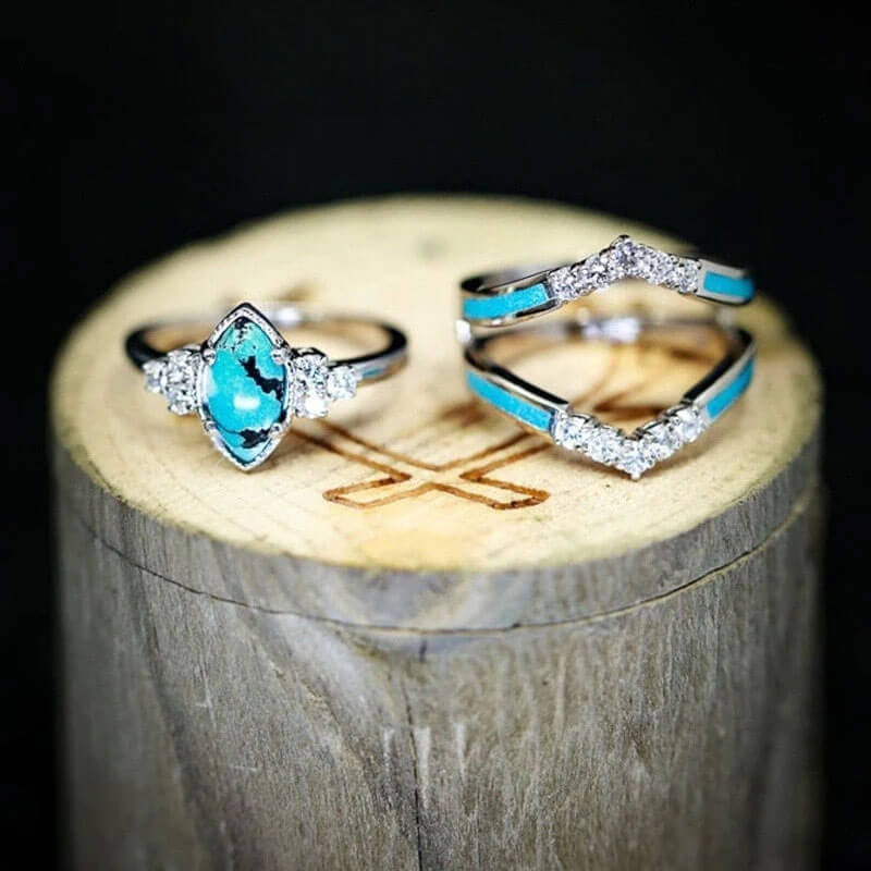 Turquoise Creative 3 - Piece Ring