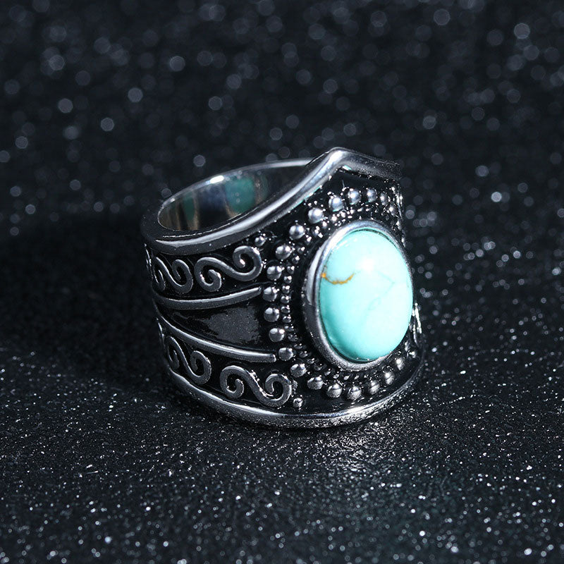 Turquoise Obsidian Ring