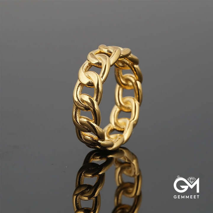 Stainless Steel Cuban Chain Ring