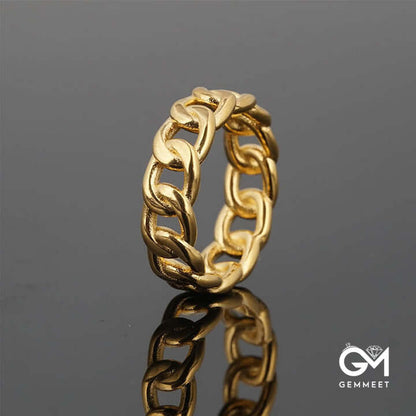 Stainless Steel Cuban Chain Ring