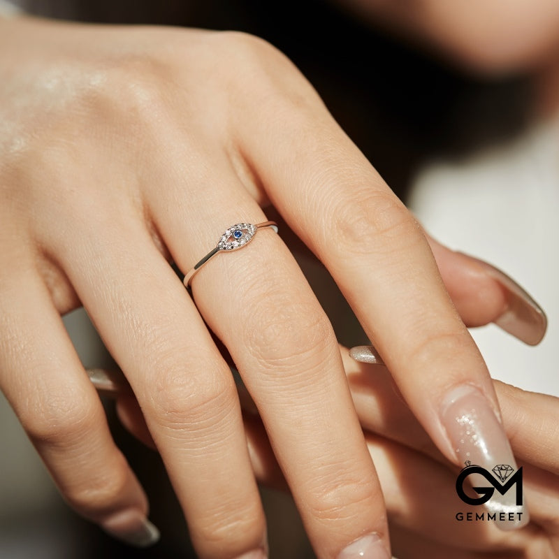 S925 Sterling Silver Anchor Simple Ring