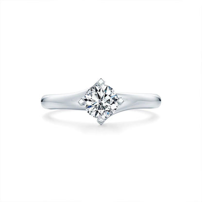 White Gold Cute Adjustable Moissanite Ring